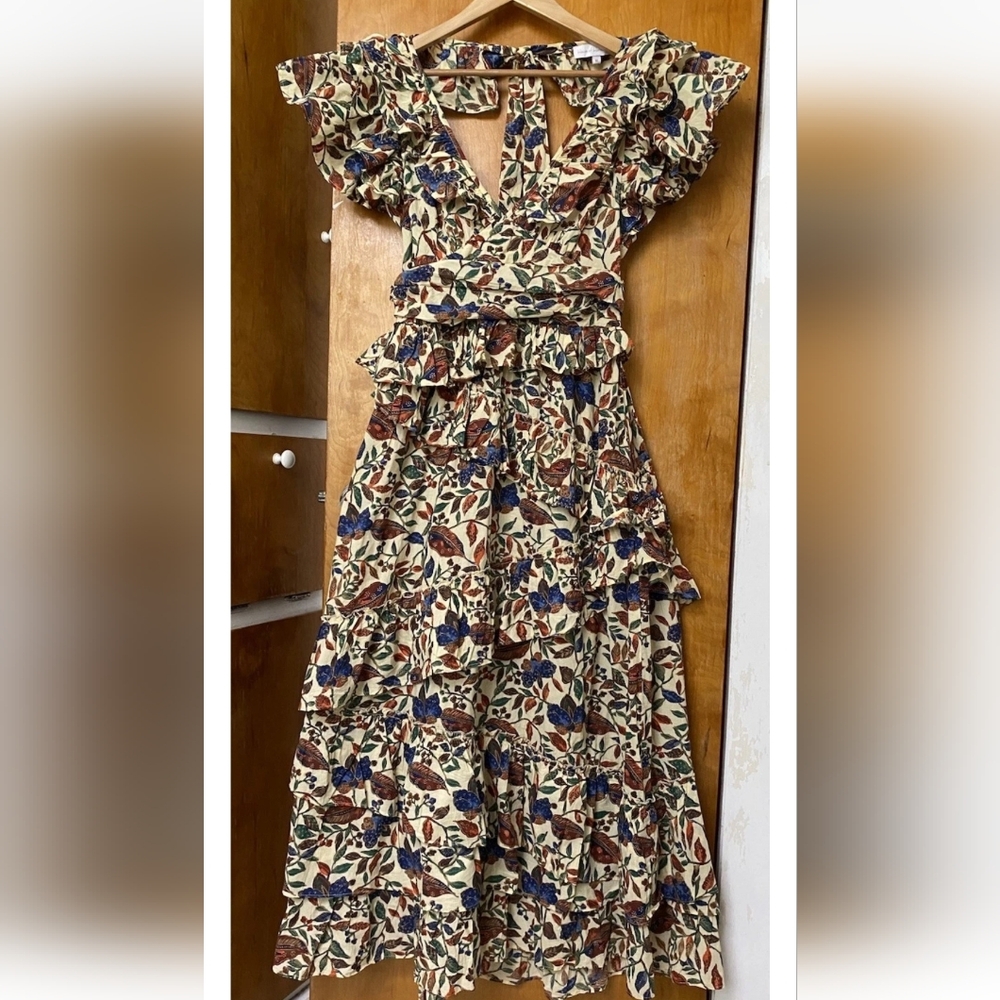 House of Harlow 1960 Multicolor Floral Backless Dress Size M NWOT